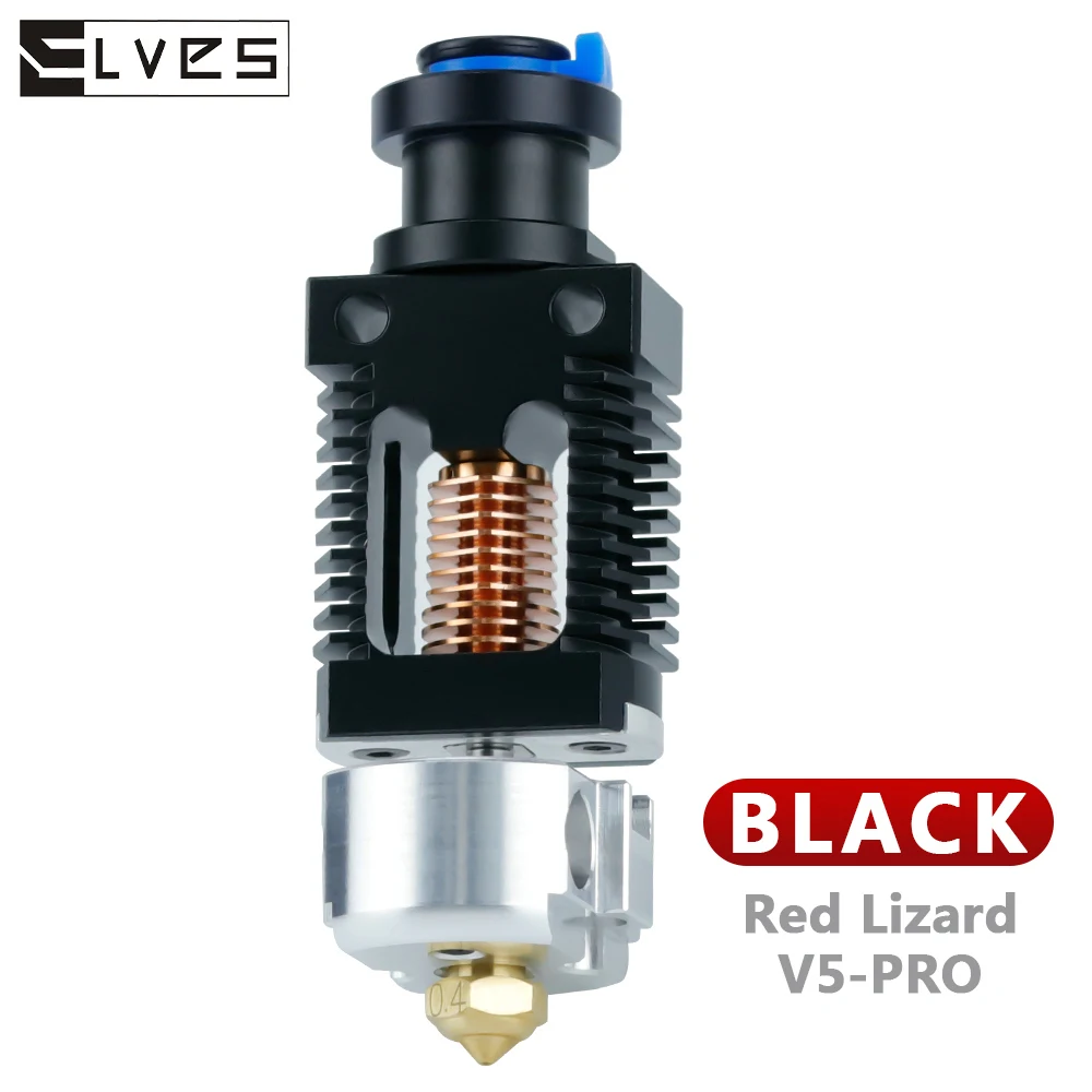 ELVES 3D Red Lizard V5 Pro V6 Hotend Assembled Bi-Metal HeatBreak Plated Copper Hotend for CR-10 CR10S Ender-3 V2 Ender-3