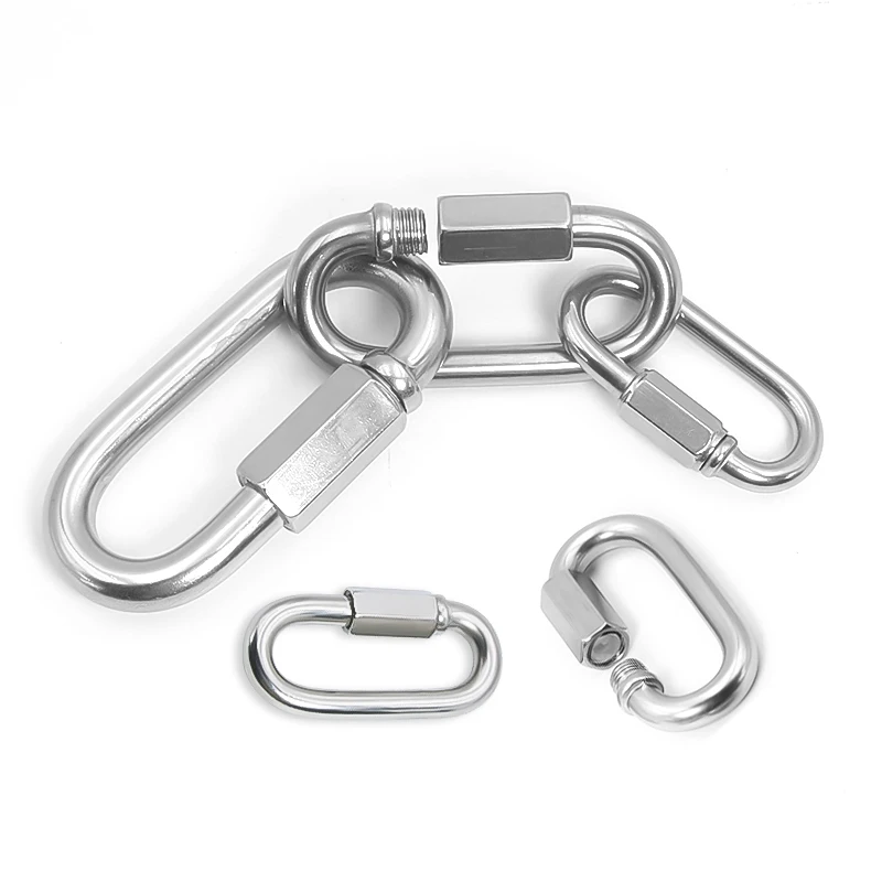 10pcs304 Stainless Steel Accessory D-Lock Can Be Used To Repair Pet Key Chains Also Suitable for outdoor travel equipment