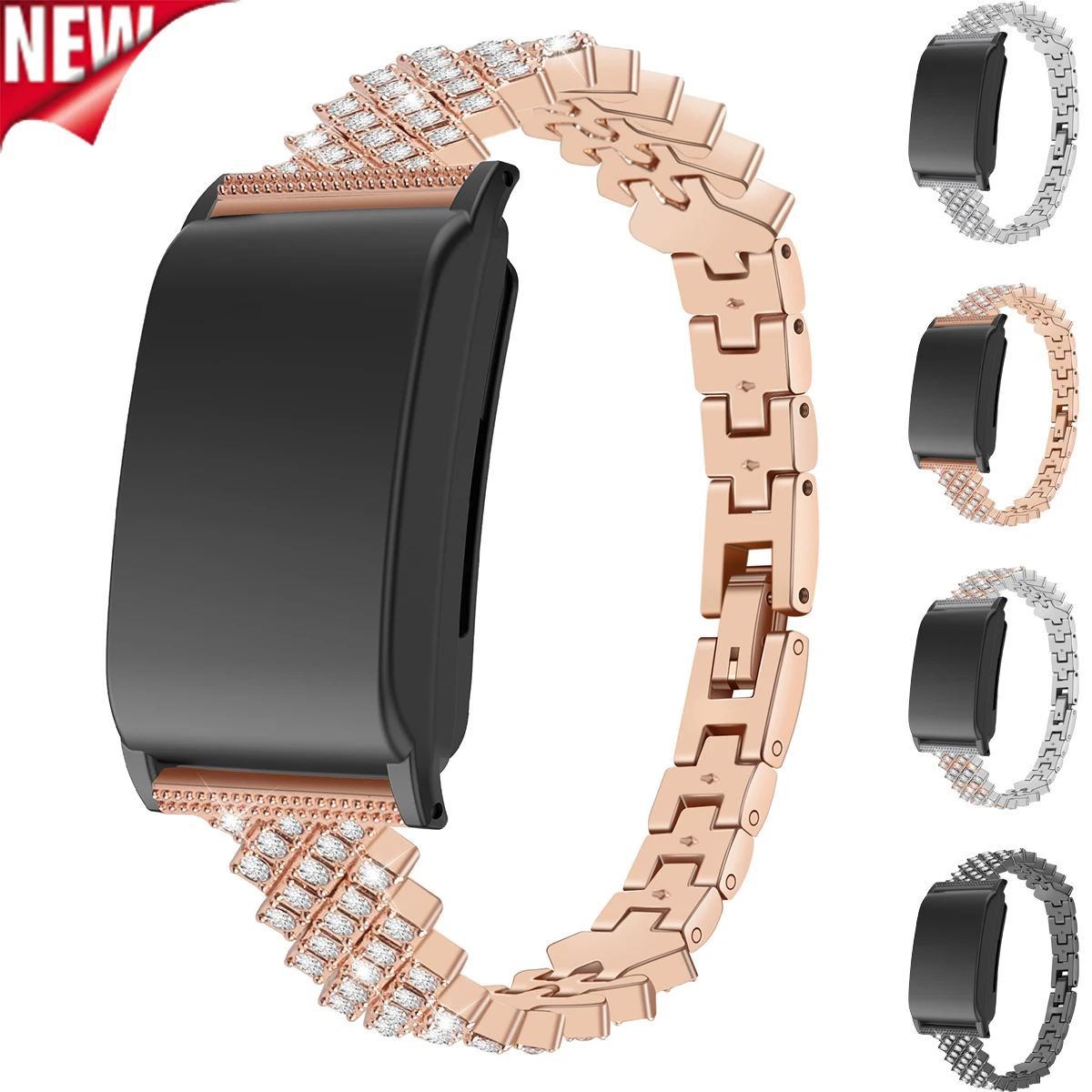 

Ремешок из нержавеющей стали для Whoop4.0 с блестящим бриллиантовым ремешком для WHOOP, женские металлические умные часы, сменный браслет, аксессуары