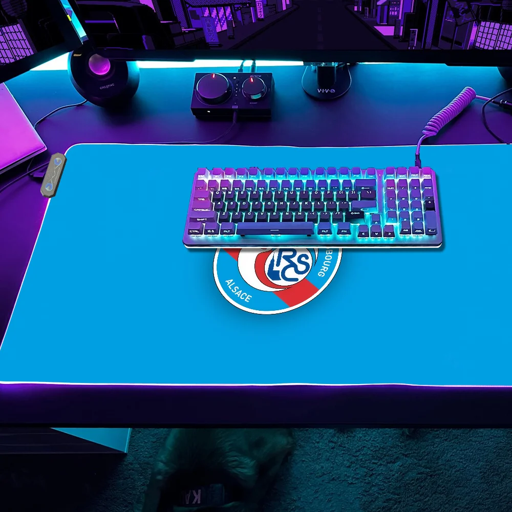 

Gaming Football MousePad LED S-S-Strasbourg Table Pads Backlit Rubber France Desktop A-A-Alsace XXL RGB RC Desks Micro USB