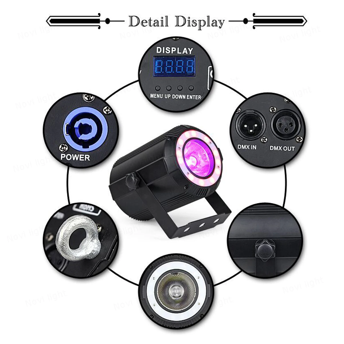 RGBW 4in1 LED Par Can DMX 512 Sound Control Stage Dyeing Beam Light For Wedding Party Event KTV