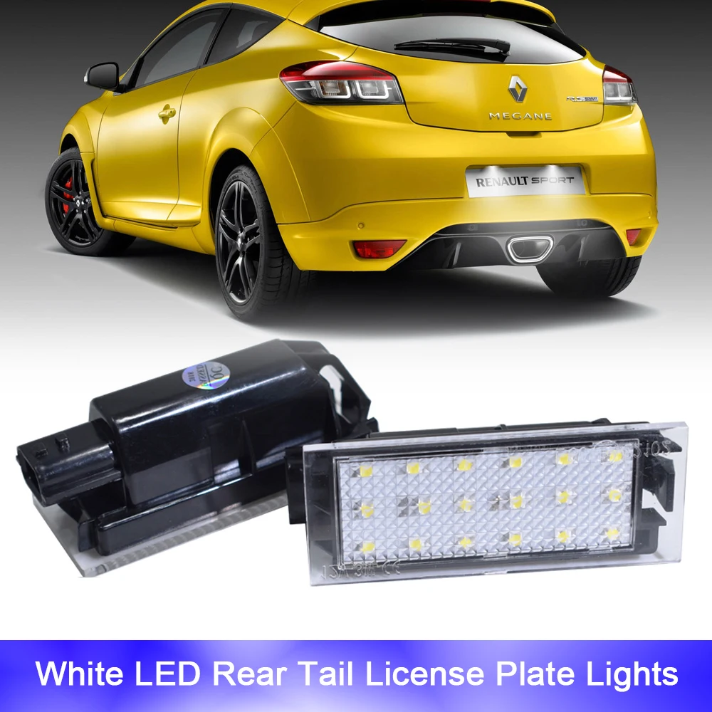 Luci targa a LED per cancello posteriore Canbus per Renault Wind Vel Satis Twizy Twingo Trafic Megane CC Master Laguna Espace