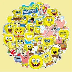 50pcs SpongeBob SquarePants Graffiti Sticker Notebooks Computer Cartoon Decorative Waterproof Stickers