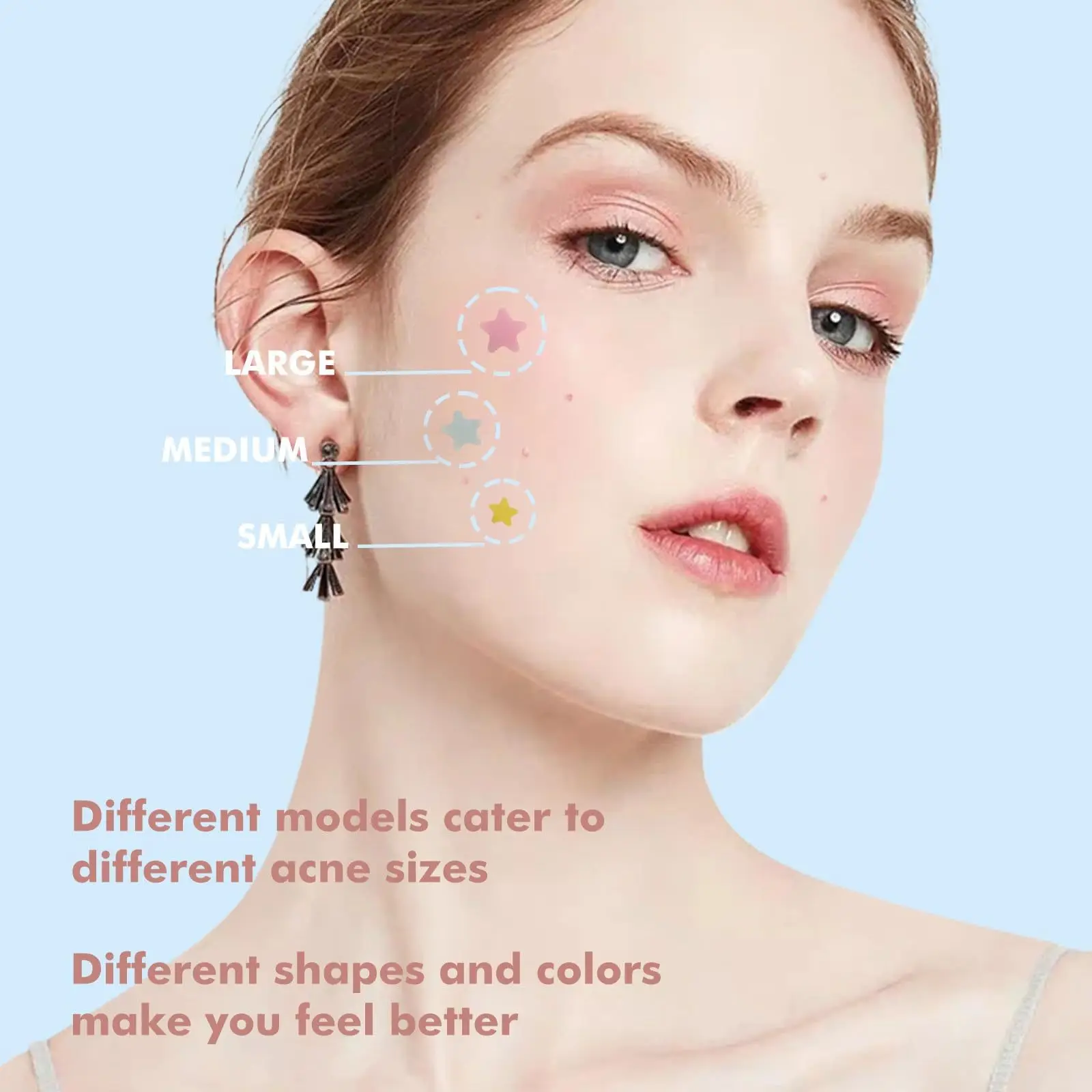 200pcs Star Acne Patches Invisible Pimple Cover for Face Oil Control Spot Treatment Cute Sticker for Covering Zits and Blemishes
