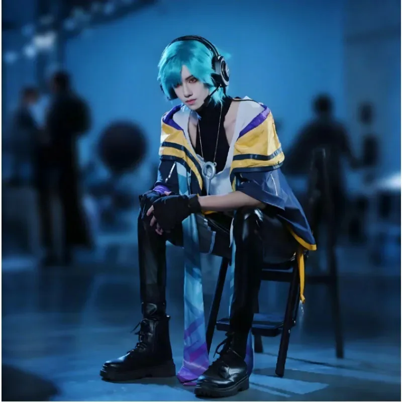 

Game HEARTSTEEL Idol Cosplay Costume Aphelios Ezreal Stage Show Uniform Set Party Anime Carnival Outfits Boysx;8's,6;