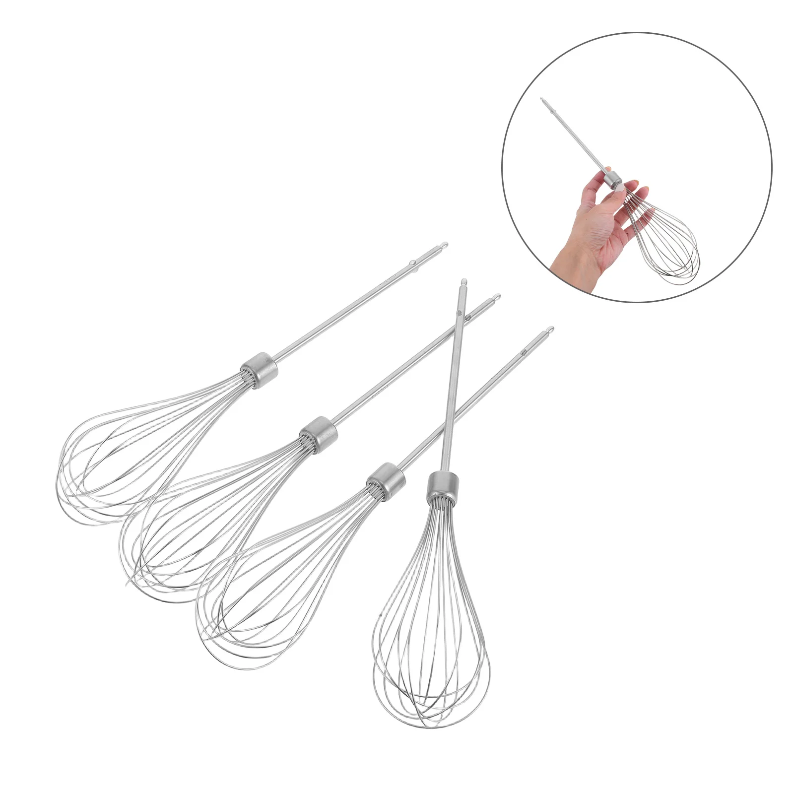 

4Pcs Hand Mixer Whisk Attachments Stainless Steel Replacement Beaters for Egg Cream Dough Baking Mixer Parts Egg Whisk Beater