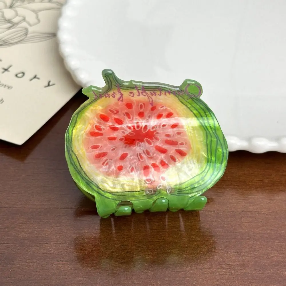 Summer Korean Style Fruit Shark Clip Orange Fig Strawberry Grab Clip Sweet Tomato Acetic Acid Claw Clip Headwear