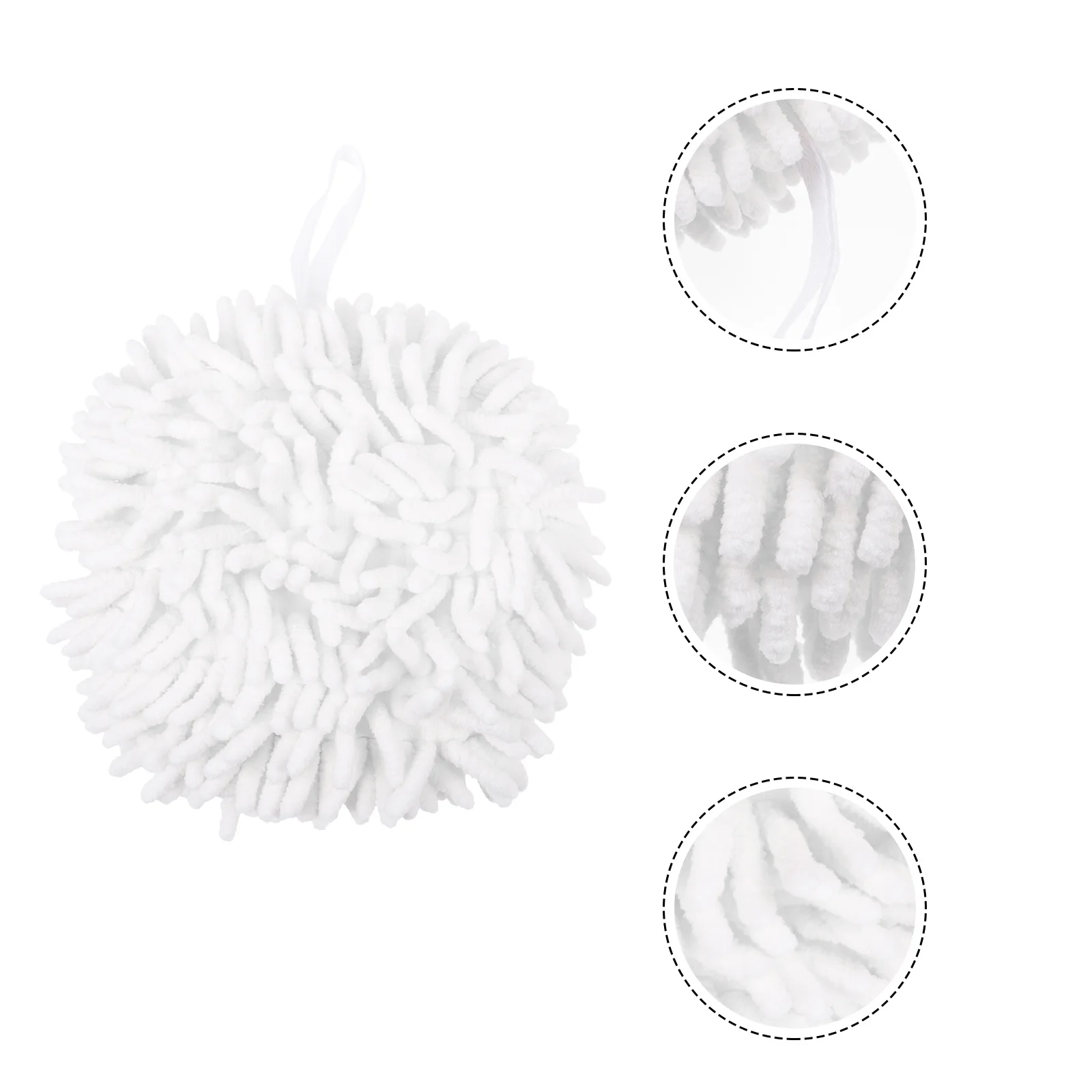

1 pc Absorbent Hand Ball White Creative Spherical Household Towel Quick-Drying Water-Absorbing Soft Home Kitchen Supply