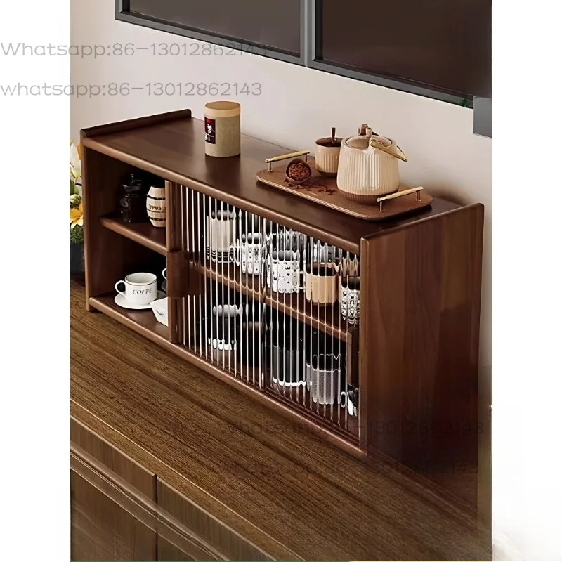 

Solid wood cup holder desktop coffee cup dining table cup storage side cabinet rack
