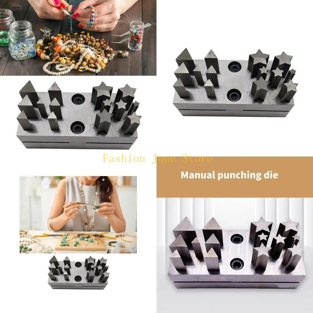 

N5KA Steel Set Jewelry Clasp Punching Tool Bracelet Buckle Making Press