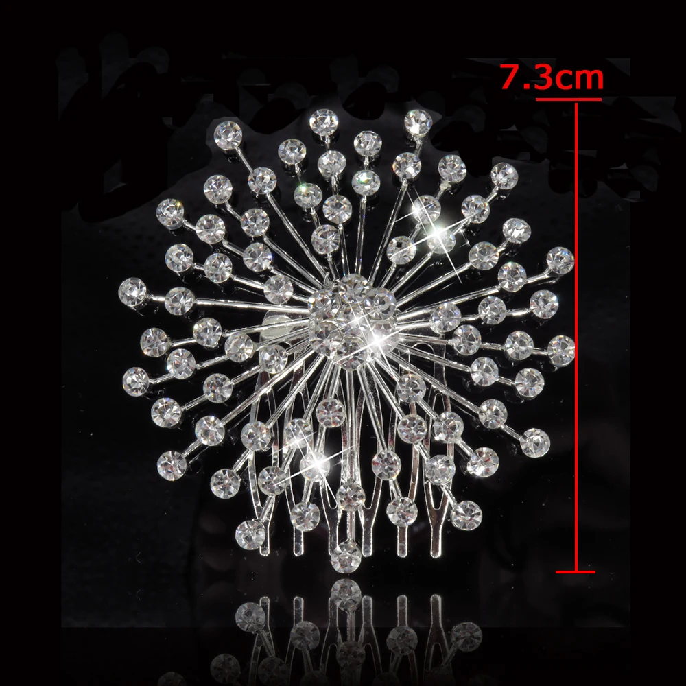 Fashion Crystal Hair Combs Rhinestone Bridal Hair Jewelry Charm Floral Women Party Hairpins Wedding Hair Accessories