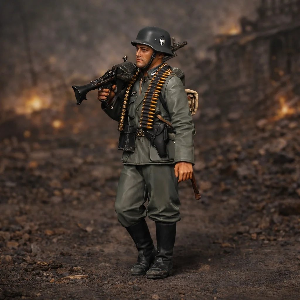 1/35 Resin Soldier Figure Model Kit - WWII, GK, 2 Action Figures, Unassembled and Unpainted, Anime Model Gift
