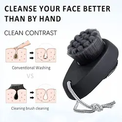 Silicone Makeup Tool Blackhead Removal Face Cleansing Brush Pore Clean Double-Sided Facial Scrub Cleanser