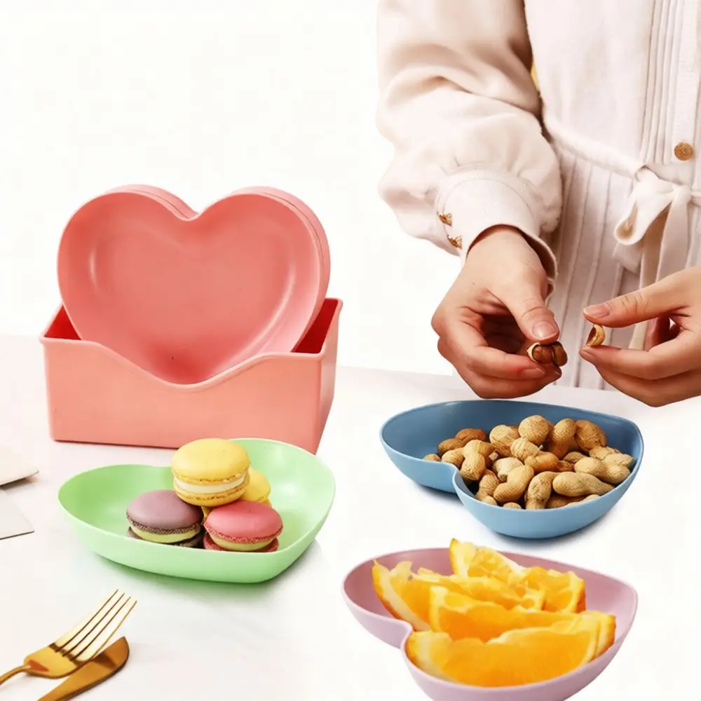 Cute Cute Heart Shaped Bone Dish Plastic Snack Tray Home Desktop Organizer Kitchen Fruit Plate Tableware Food Serving Dish - Aliexpress Deal