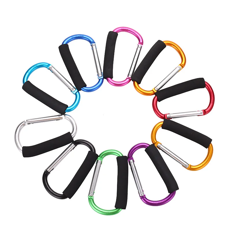 

Soft foam carabiner, D-ring pulley quick release, shoe & water bottle clip, outdoor hanger, stroller hook.