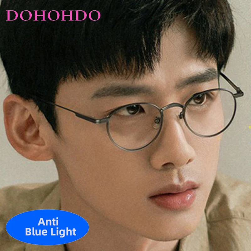 

Fashion Metal Round Frame Women Glasses Brand Design Men Computer Game Anti-Blue Light Reading Optical Protection Eyewear Lentes