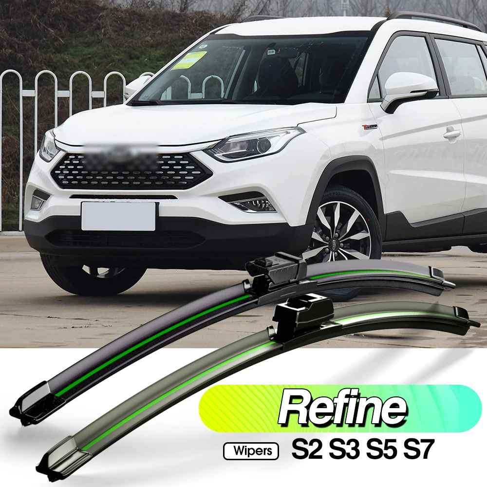 For JAC Refine S2 S3 S5 S7 2013-2023 2pcs Front Windshield Wiper Blades Windscreen Window Accessories 2014 2016 2018 2020