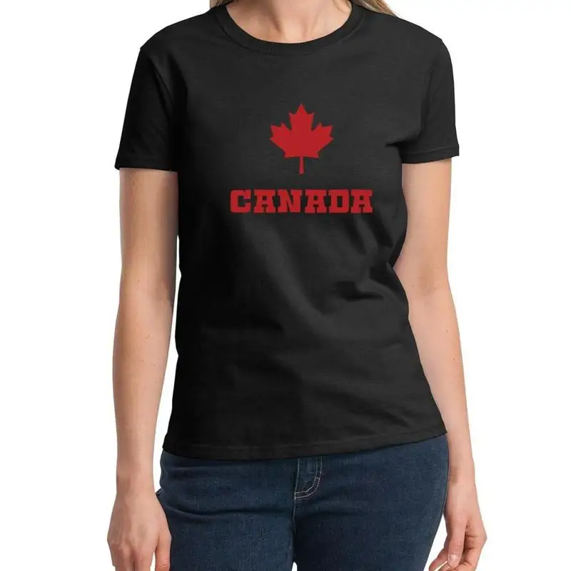 

Женская футболка с канадским кленовым листом, национальный символ Canada Pride с круглым вырезом