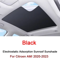 Car Electrostatic Adsorption Sunroof Sunshade Cover For Citroen AMI 2020-2023 2024 Heat Insulation Skylight Sticker Accessories