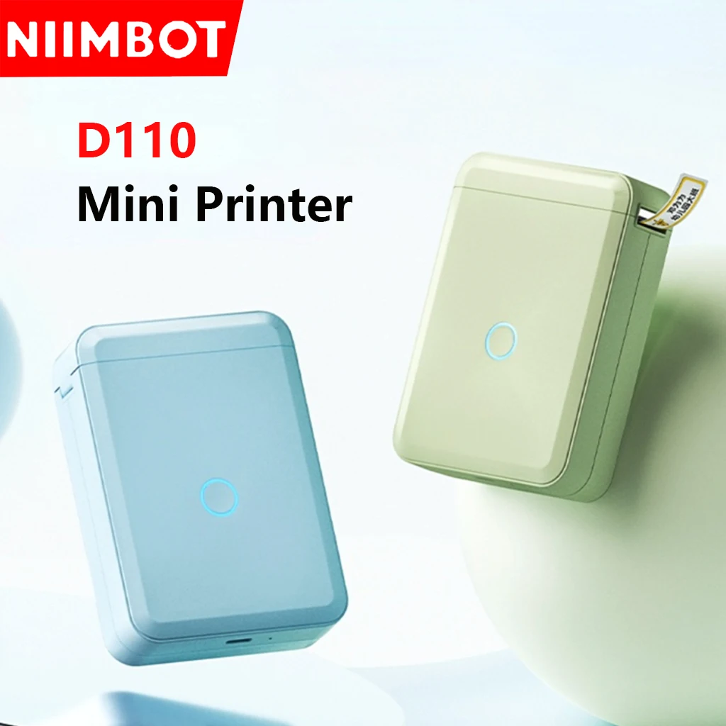 Nimbot Mini D110 Label Thermal Printer Portable Self-Adhesive White Stickers Handheld Printer For Tag Price Printer Without Ink