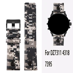 24mm 26mm 28mm men's cowhide leather camouflage watch strap For Diesel DZ7311 4318 DZ7259 DZ7256 DZ4283 DZ4305 Darth Vader 7395