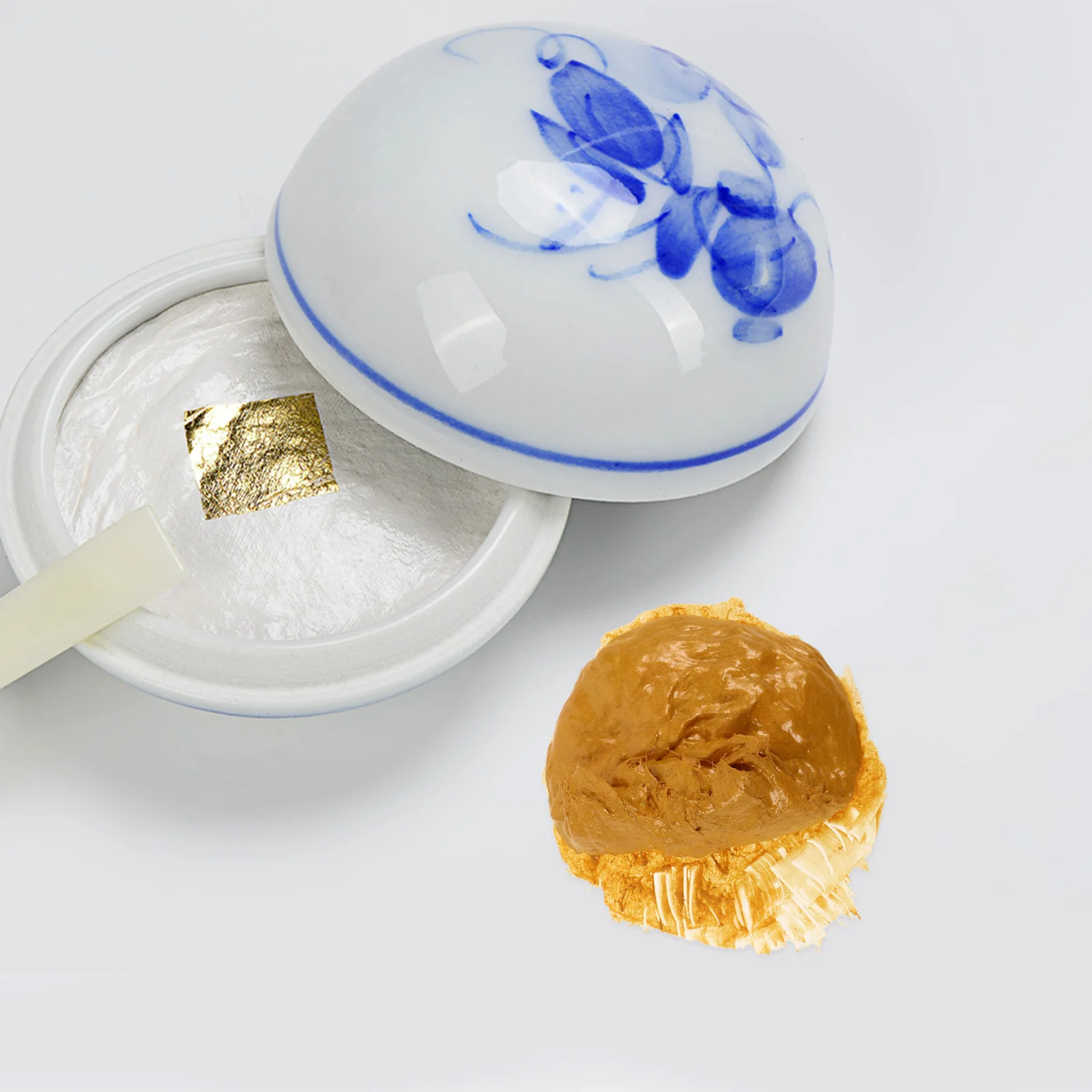 

Chinese Gold Calligraphy Ink Paste Traditional Golden for Artistic Creations Long Lasting Durability