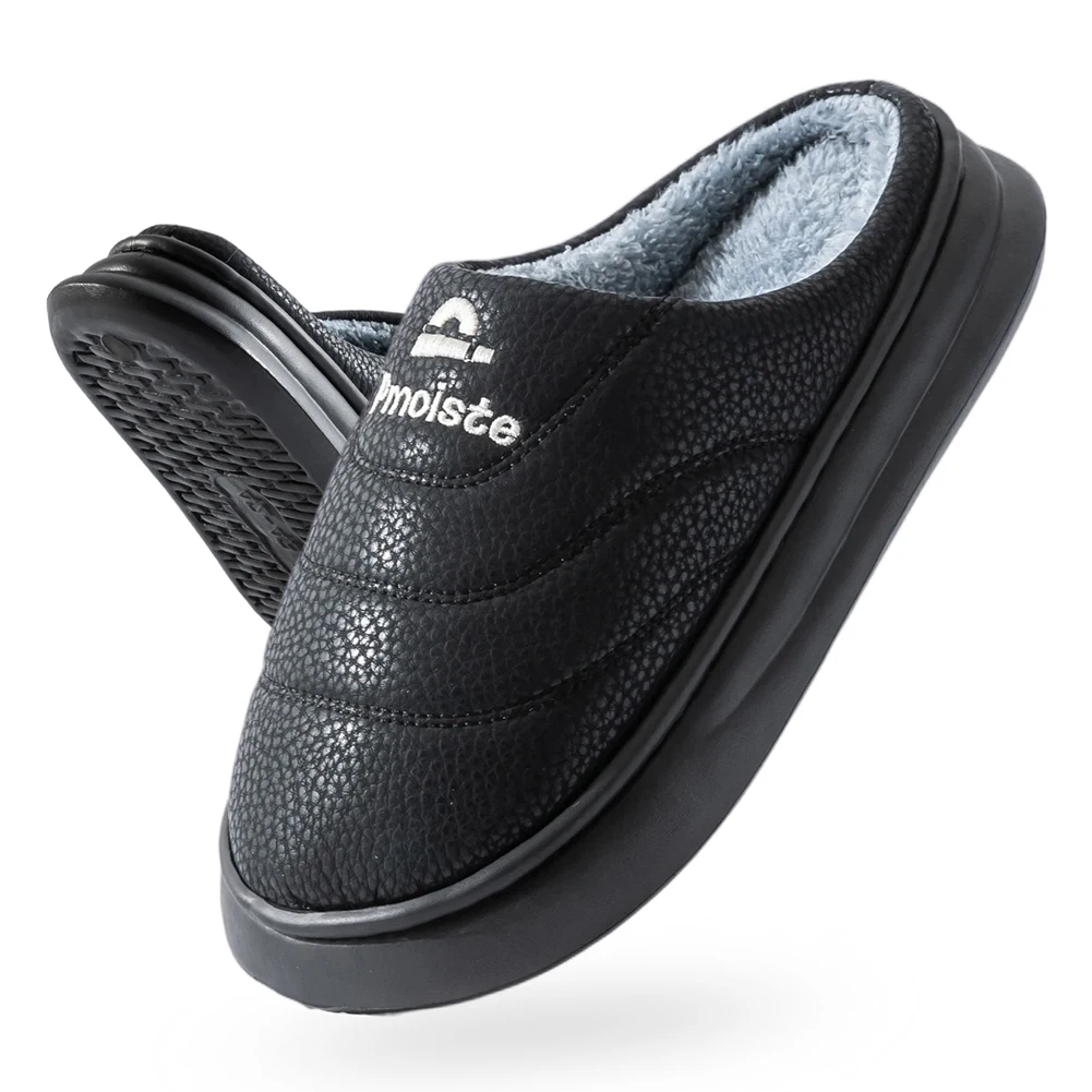 أحذية فاخرة من إسفنج الذاكرة المنزلية للرجال شباشب دافئة شتوية مريحة وعالية الجودة ونعل EVA ناعم #1