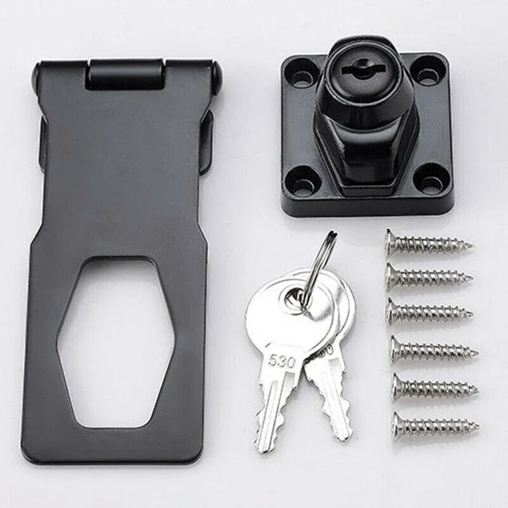 Door Lock Security Protection Lock Card 3Inch Locking Hasp And Staple With Keys Padlock Garage Lock Cupboard Home