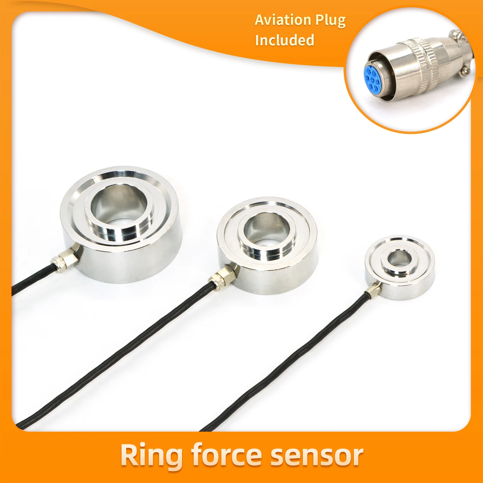 

Ring force Load Cell Sensor,Test Tension and Compression Stainless Steel,High Precision Weight Sensor φ3*2M