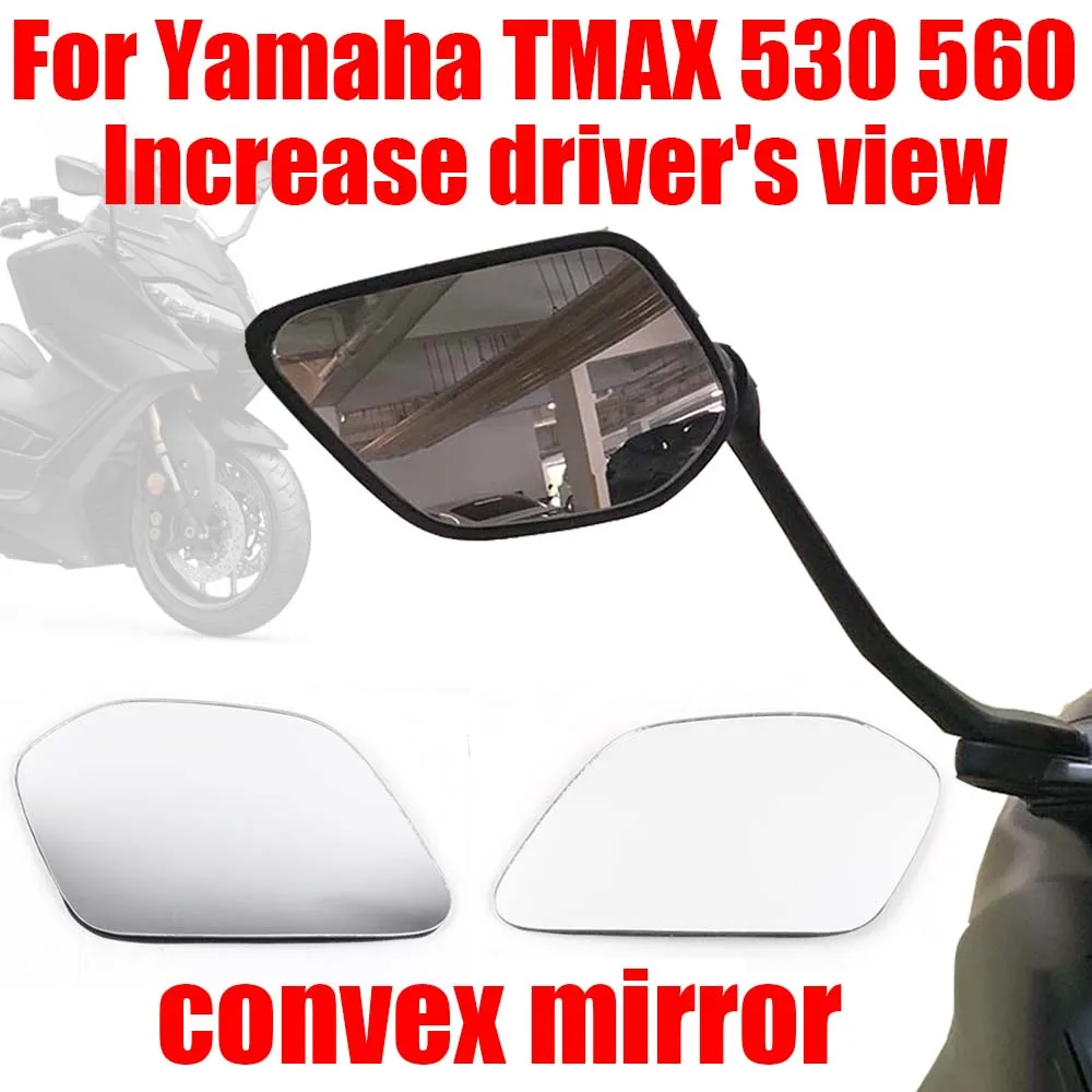 For Yamaha T-MAX TMAX 530 560 TMAX530 TMAX560 Accessories Convex Mirror Increase Rearview Mirrors Side Mirror View Vision Lens