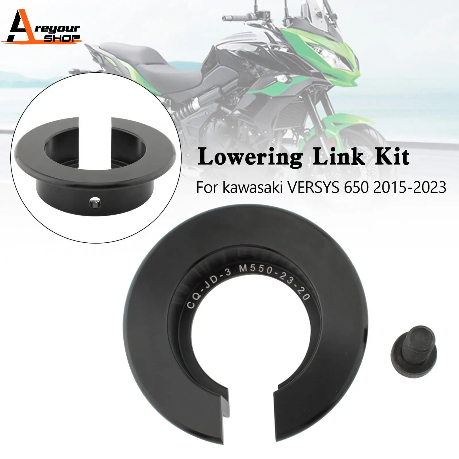 Areyourshop Adjustable Lowering Link Kit For kawasaki VERSYS 650 2015-2023