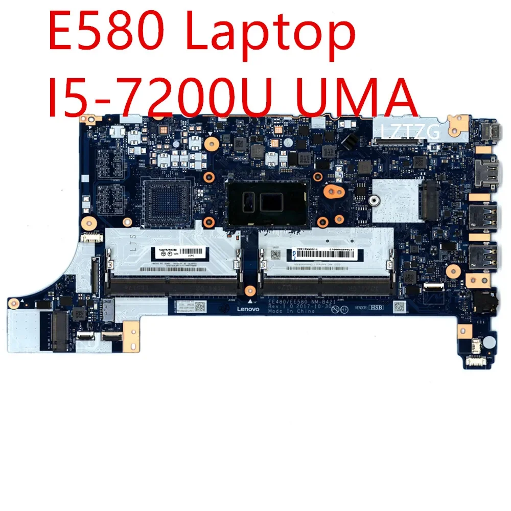 Placa base para Lenovo ThinkPad E580 placa base para ordenador portátil I5-7200U UMA 01LW904