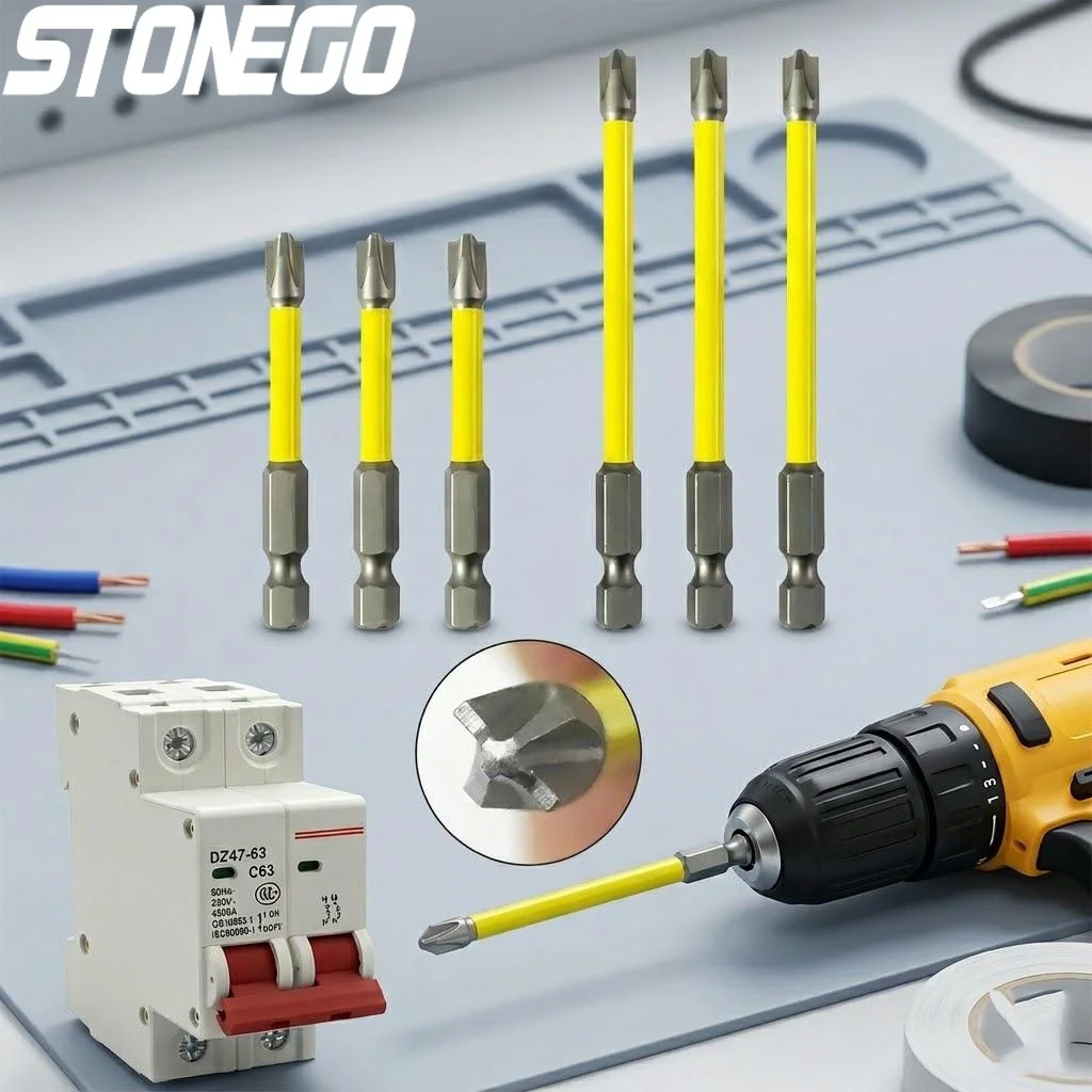 Strong Magnetic Anti Slip Electrician Screwdriver Set with 11 Slot Socket for Switch Panel Disassembly Tool