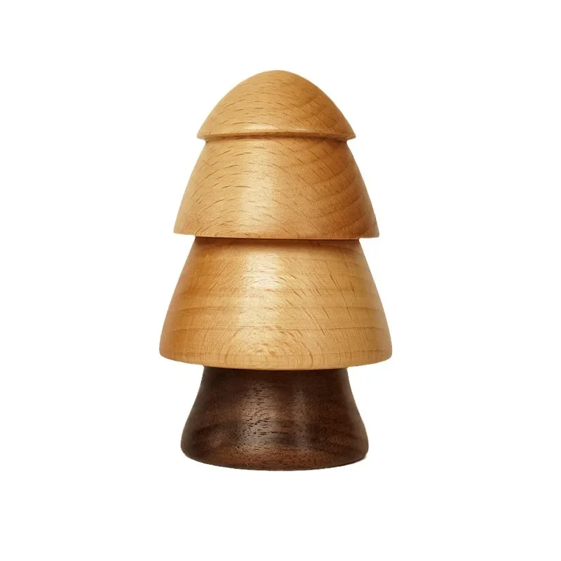 

Christmas Tree Shaped Toothpick Holder Solid Wood Storage Container Toothpick Dispenser Table Decoration