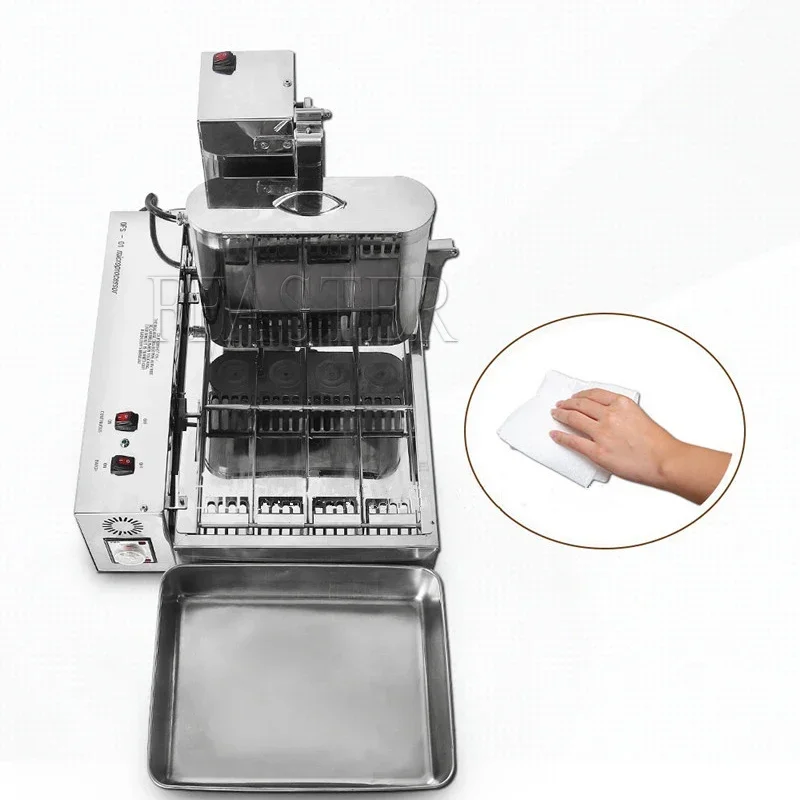 Mini 4 Rows Mechanical Automatic Donut Fryer, Ring Doughnut Making Machine for Multi-nuts Donuts
