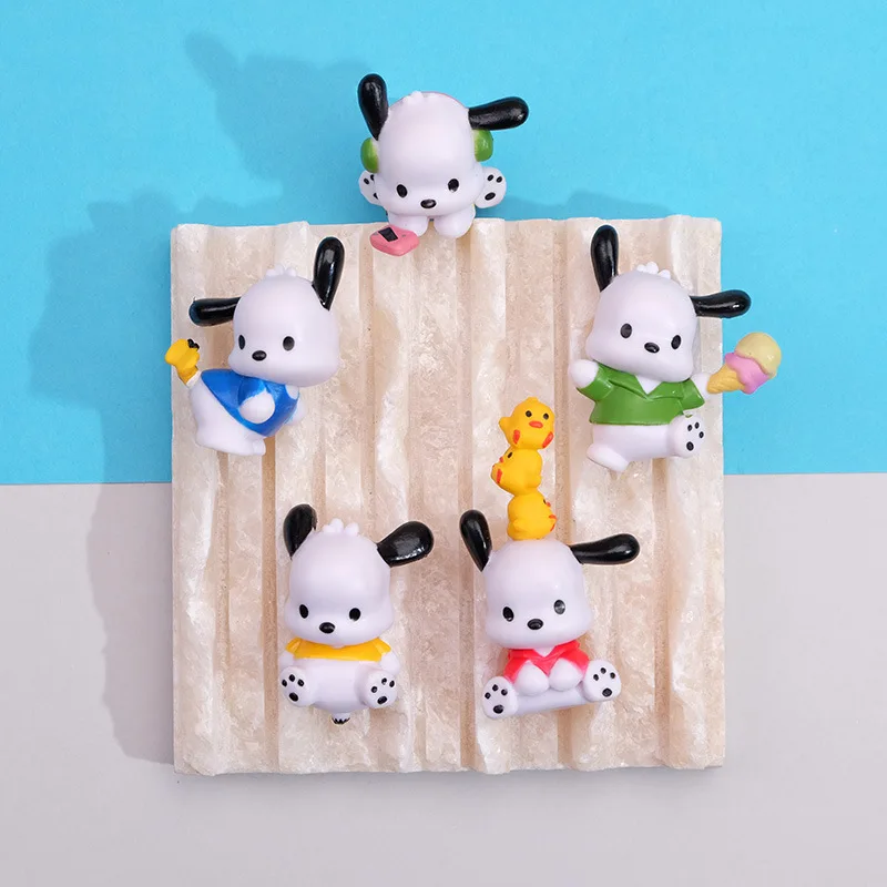 

New Hot 5Pcs Sanrio Anime Figure3-4cm Pochacco Melody Model Accessories Children's Toys Gift Action Figures Pvc Gift Doll