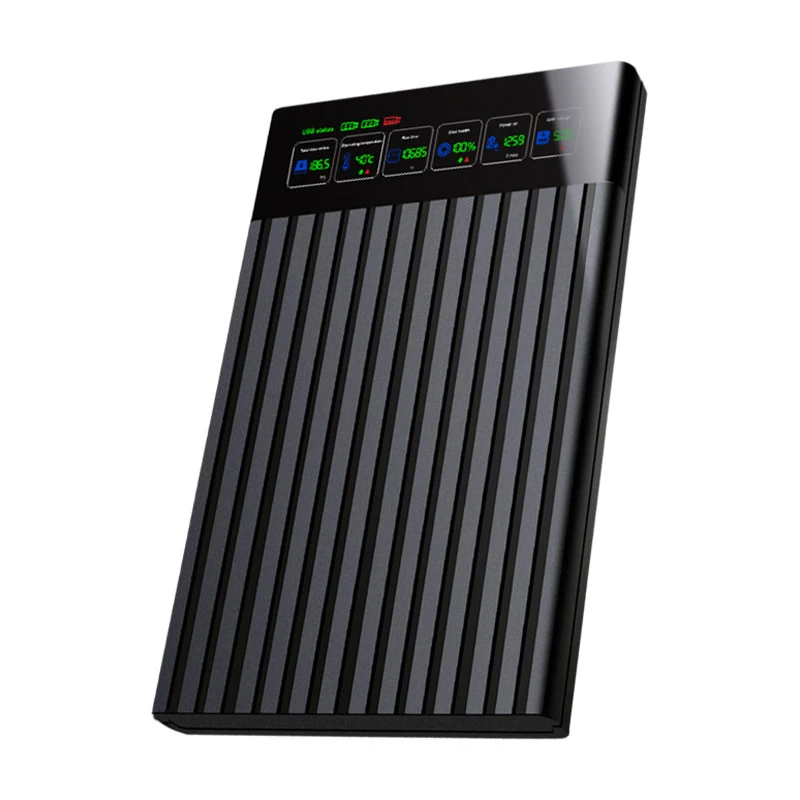 UTHAI Type-C Scatola per disco rigido esterno per laptop da 2,5 pollici con display digitale intelligente Soluzione di archiviazione mobile con porta seriale SATA