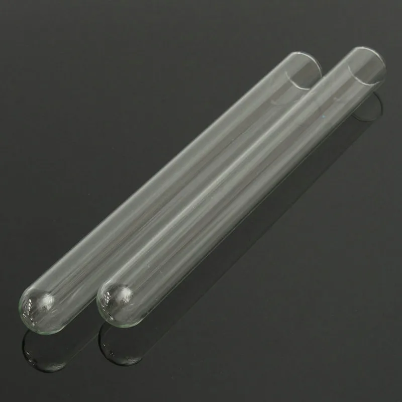 Tubes à essai en verre à fond rond, 12 pièces/lot, pour la verrerie d\'école/laboratoire