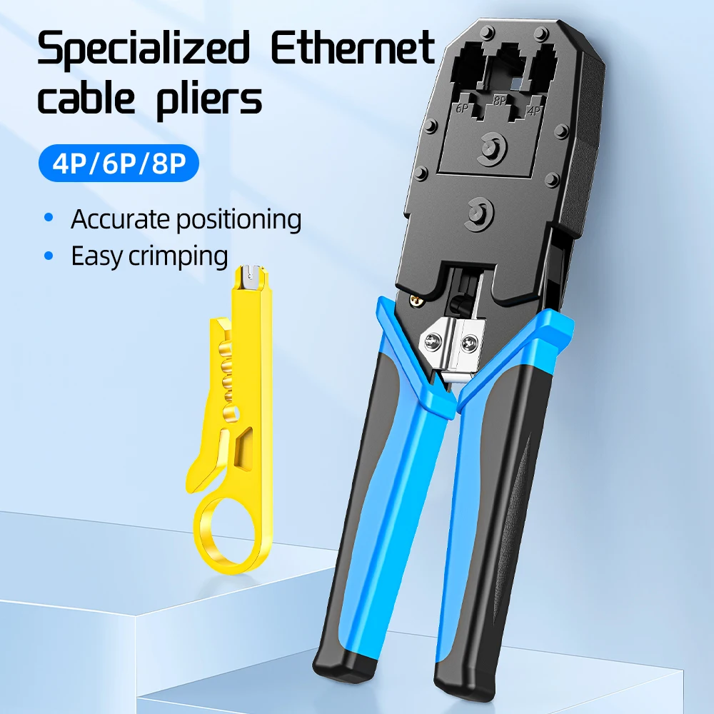 

Обжимной инструмент, портативный обжимной инструмент для сетевого кабеля Ethernet, режущие инструменты, инструмент для зачистки, перфоратор RJ45 RJ12 RJ11 Cat5 Cat6