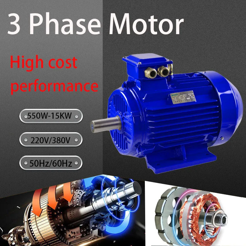 

3KW 5.5KW 7.5KW AC Brake Motor 3 Phase 220V/380V Asynchronous Motor Shaft Diameter Horizontal Axis Electric Motor For Factory