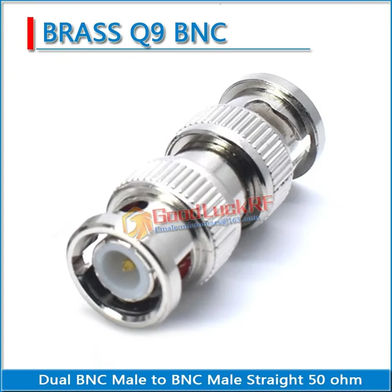 Q9 BNC Male to Male & BNC Female to BNC Female Washer Nut Bulkhead Panel Mount Straight 50ohm Brass RF Connector Adapters