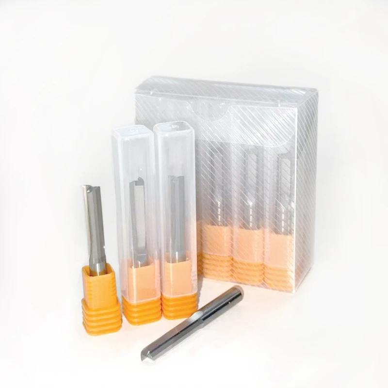 1pcs Two Flutes CNC Router Bits 3.175/4/6/8mm - Straight Slot Bit Wood Cutter CNC Solid Carbide Double Flute Bits