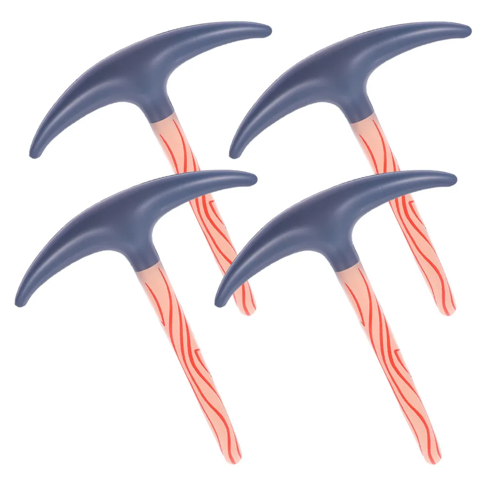 4Pcs Inflatable Pickaxe Large Hard Handle Pickaxe for Party Favors Birthday Halloween Christmas Indoor Outdoor Fun