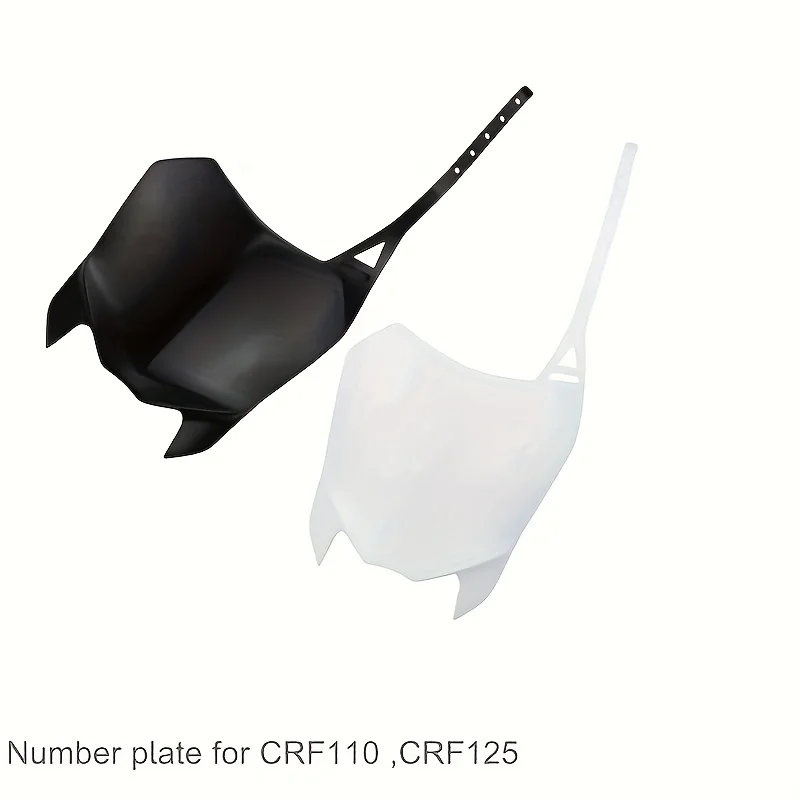 Placa de matrícula frontal de plástico CRF 110, máscara de carenado, Protector de cubierta de cuerpo de plástico Compatible con Honda CRF110 125 Motocross