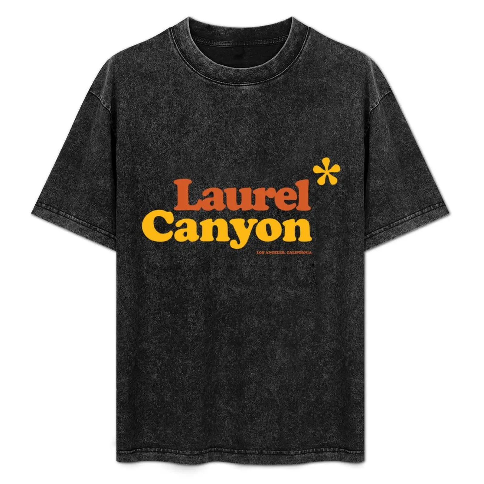 

Vintage Laurel Canyon Jasmine flower logo 1970's T-Shirt funny gifts anime clothes anime shirt T-shirts for men cotton
