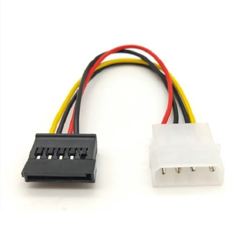 4 Pin Molex Female TO 15pin SATA Female Power Supply Cable for SATA Dvires IDE Plug To 15 Pin SATA Conversion Cable