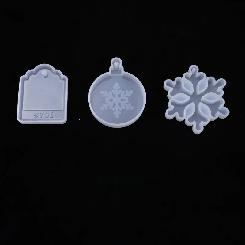 Moule à Colle en Forme de Goutte de Clip, Flocon de Neige Circulaire, Bijoux en Silicone, DIY