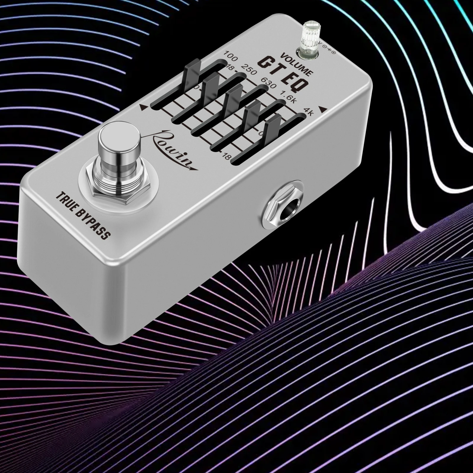 Rowin Guitar Equalizer Pedal 5-band Parametric EQ Guitar Effect Pedal Frequency Compensator ±18dB Range for Mini Size Pedal