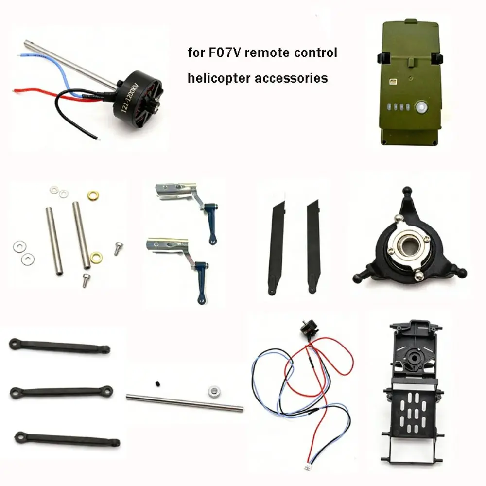 Hohe Qualität F07V RC Hubschrauber Ersatzteile 3D Version Kunststoff Spindel Welle Rahmen Rücklicht Motor Licht Batterie