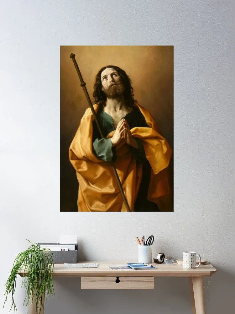 Guido Reni - San Marcos el Grande, Impresión Artística en Lienzo, Póster Decorativo para Sala de Estar, Cuadro para Pared del Hogar